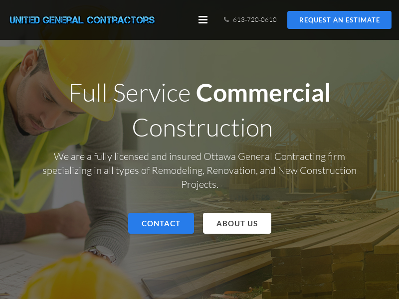 United General Contractors website screenshot
