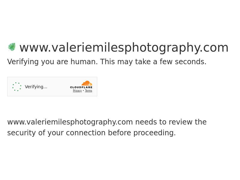 Valerie Miles Photography website screenshot