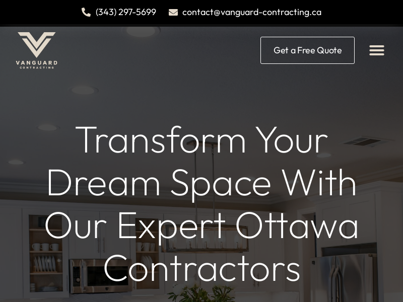 Vanguard Contracting Ottawa website screenshot