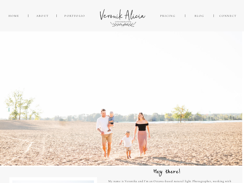Veronik Alicia Photography website screenshot