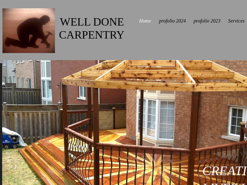 Well Done Carpentry website screenshot