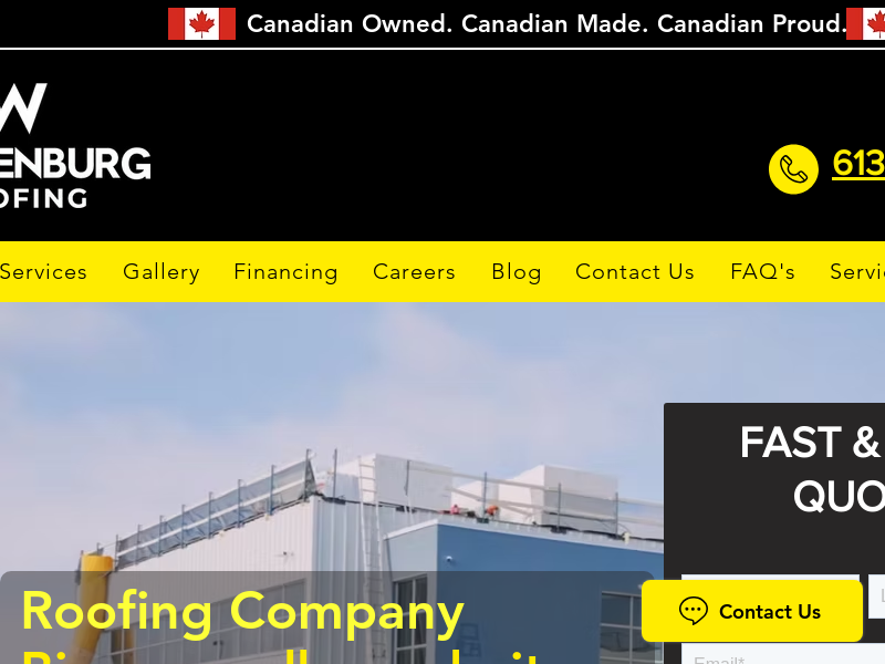 Wolfenburg Roofing website screenshot